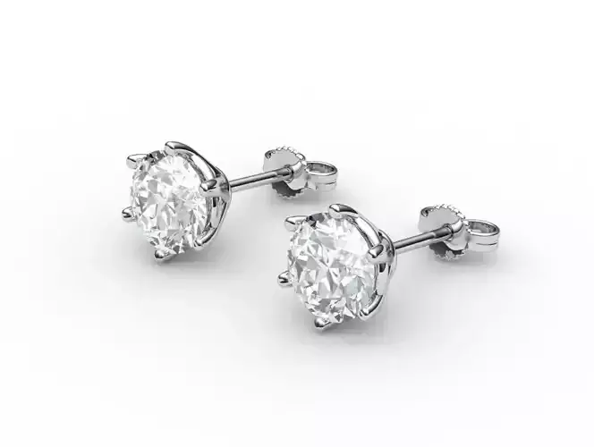 Earrings Tiffany style with diamonds 3D print model