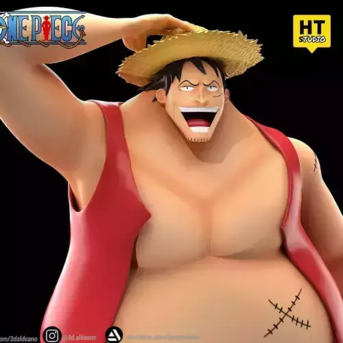 Demalo Black Fake Luffy One Piece 3D print model