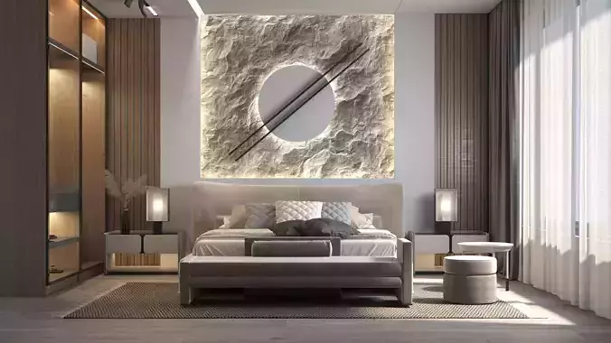 Modern Bedroom-03 3D model