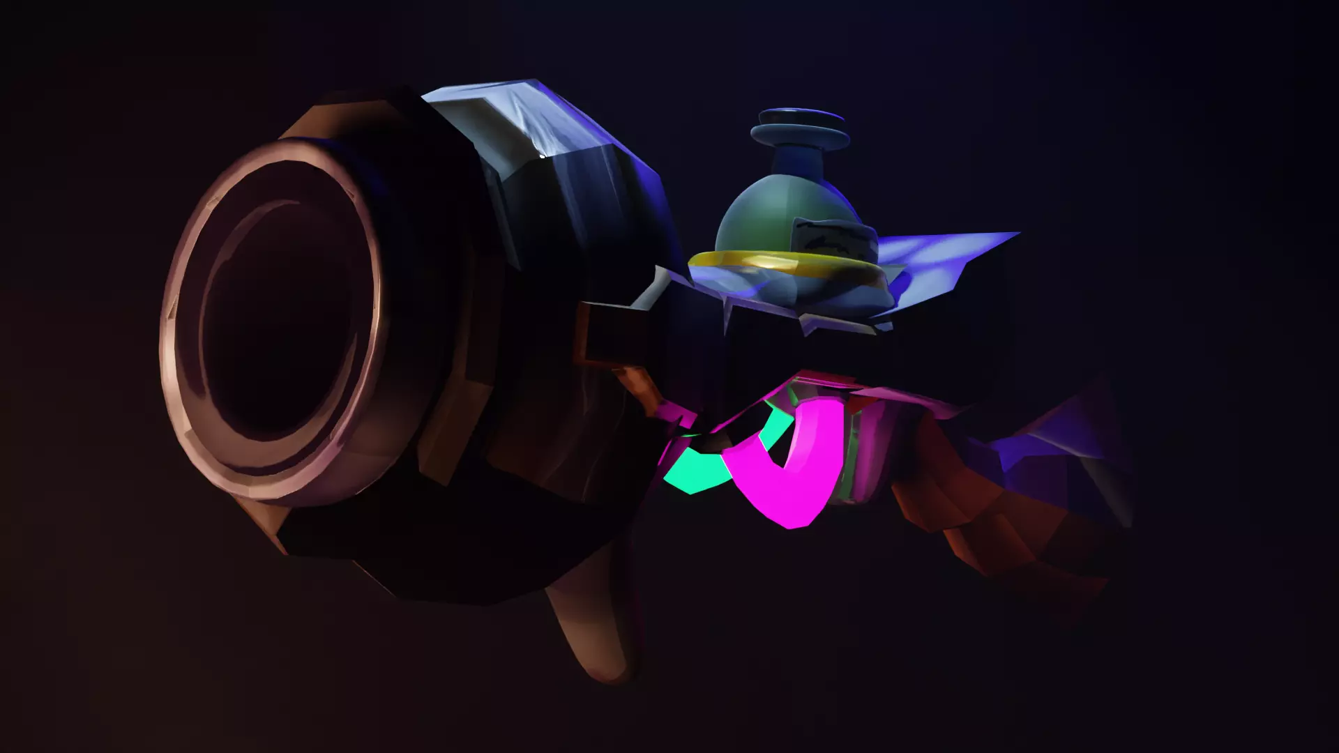 Low-Poly Potion Cannon Low-poly 3D model