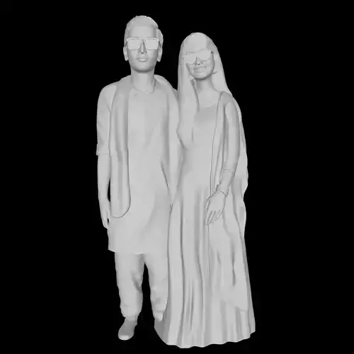 CUTE COUPLE - MEHENDI COUPLE - WEDDING COUPLE- HUMAN - PEOPLE 3D print model