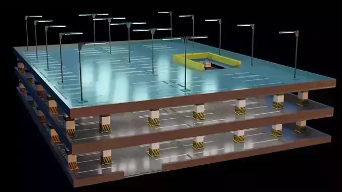3D PARKING GARAGE MODEL 3D model