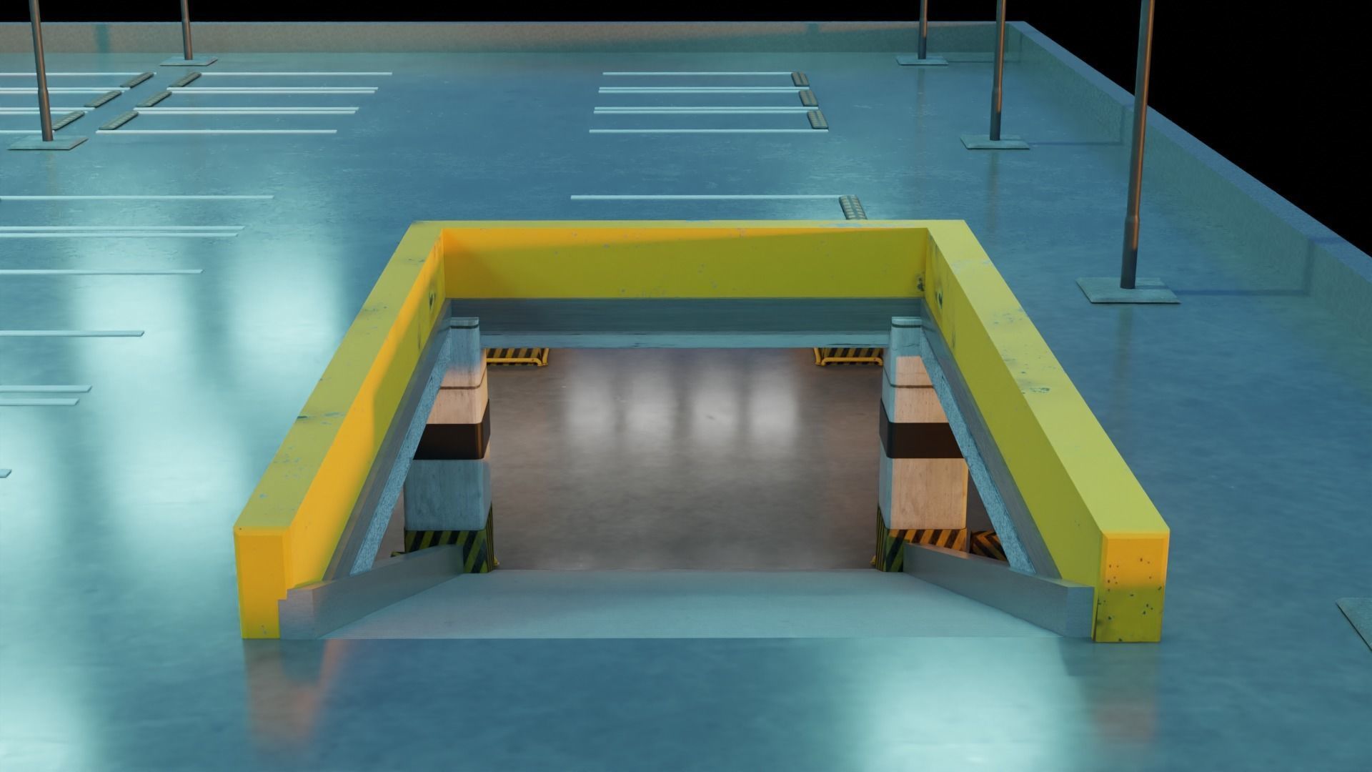 3D PARKING GARAGE MODEL 3D model_3