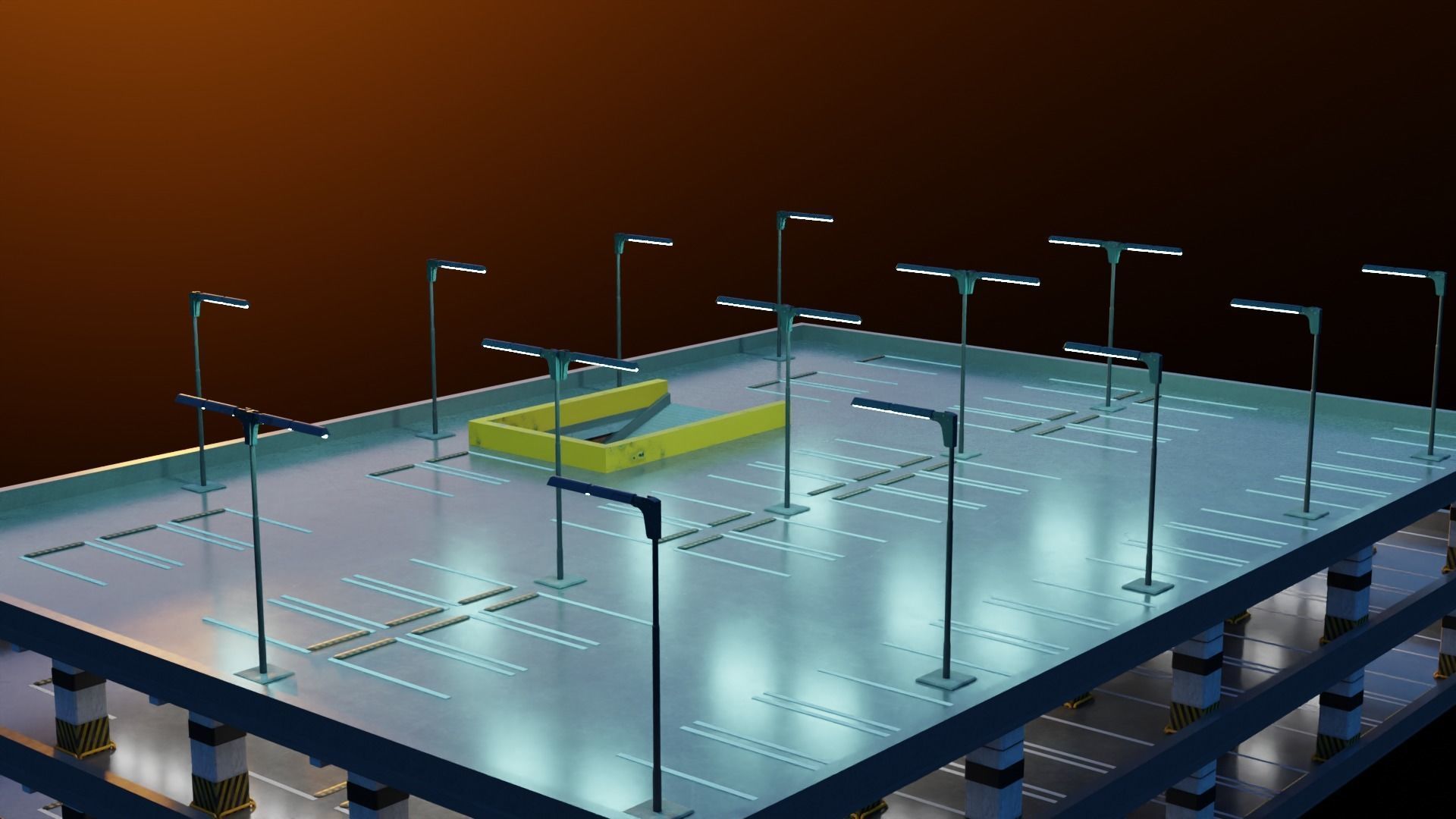 3D PARKING GARAGE MODEL 3D model_2