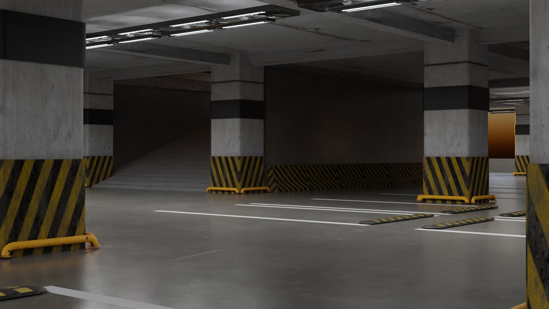 3D PARKING GARAGE MODEL 3D model_4
