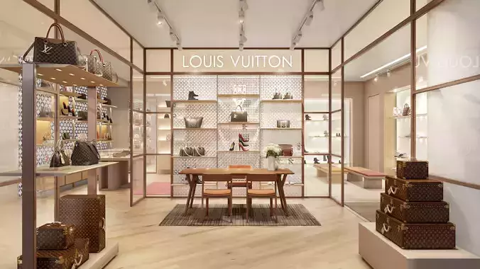 Louis Vuitton 3D Store 3D model 3 3D model