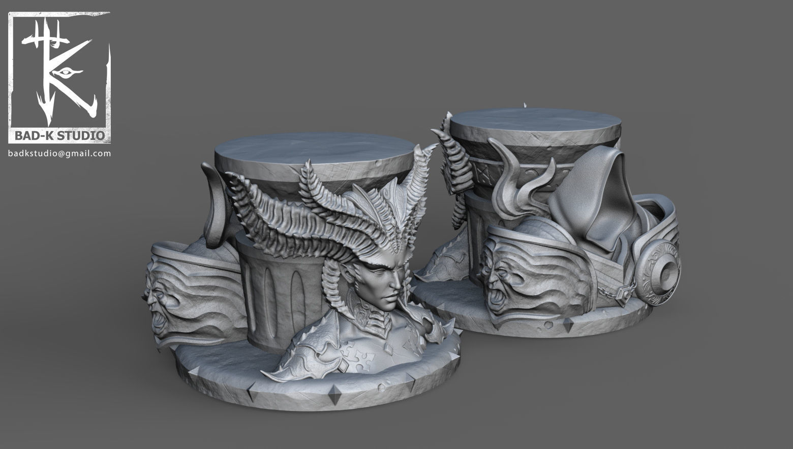 Diablo Lilith and Inarius 3D printing model 3D print model_8