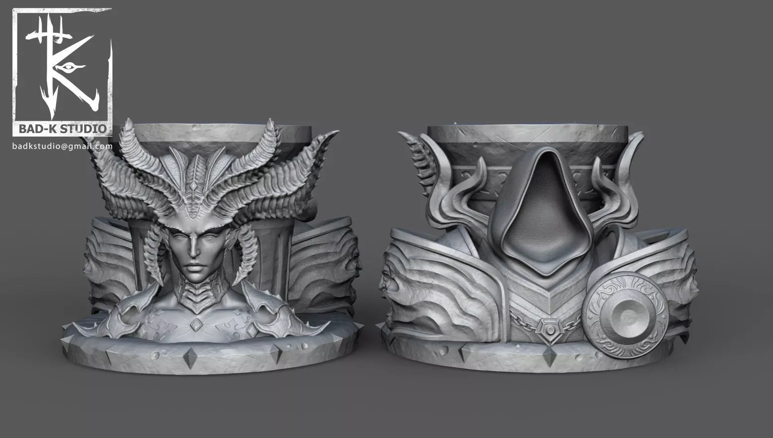 Diablo Lilith and Inarius 3D printing model 3D print model_0