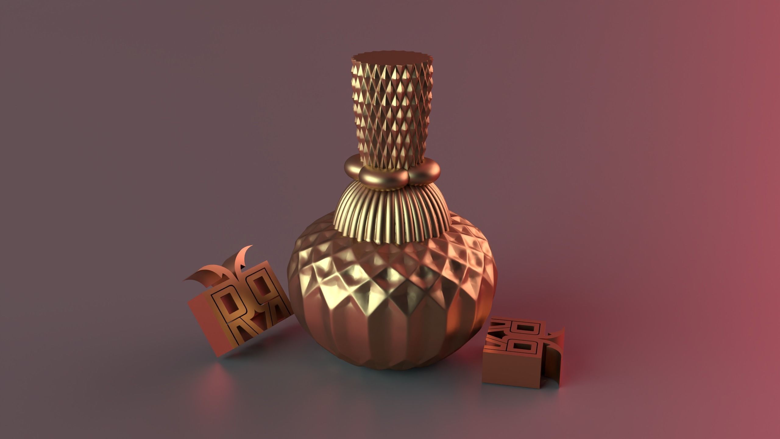 Diamond Pillar Geometric 2 3D print model_1