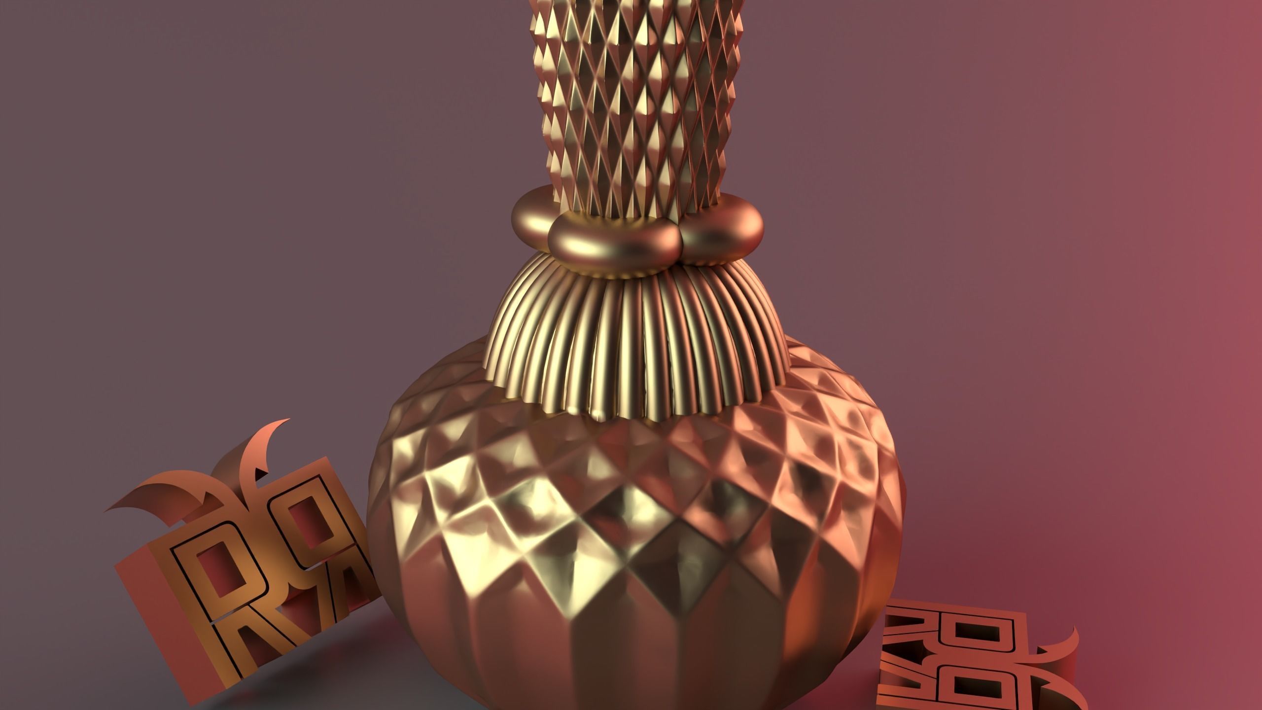 Diamond Pillar Geometric 2 3D print model_2