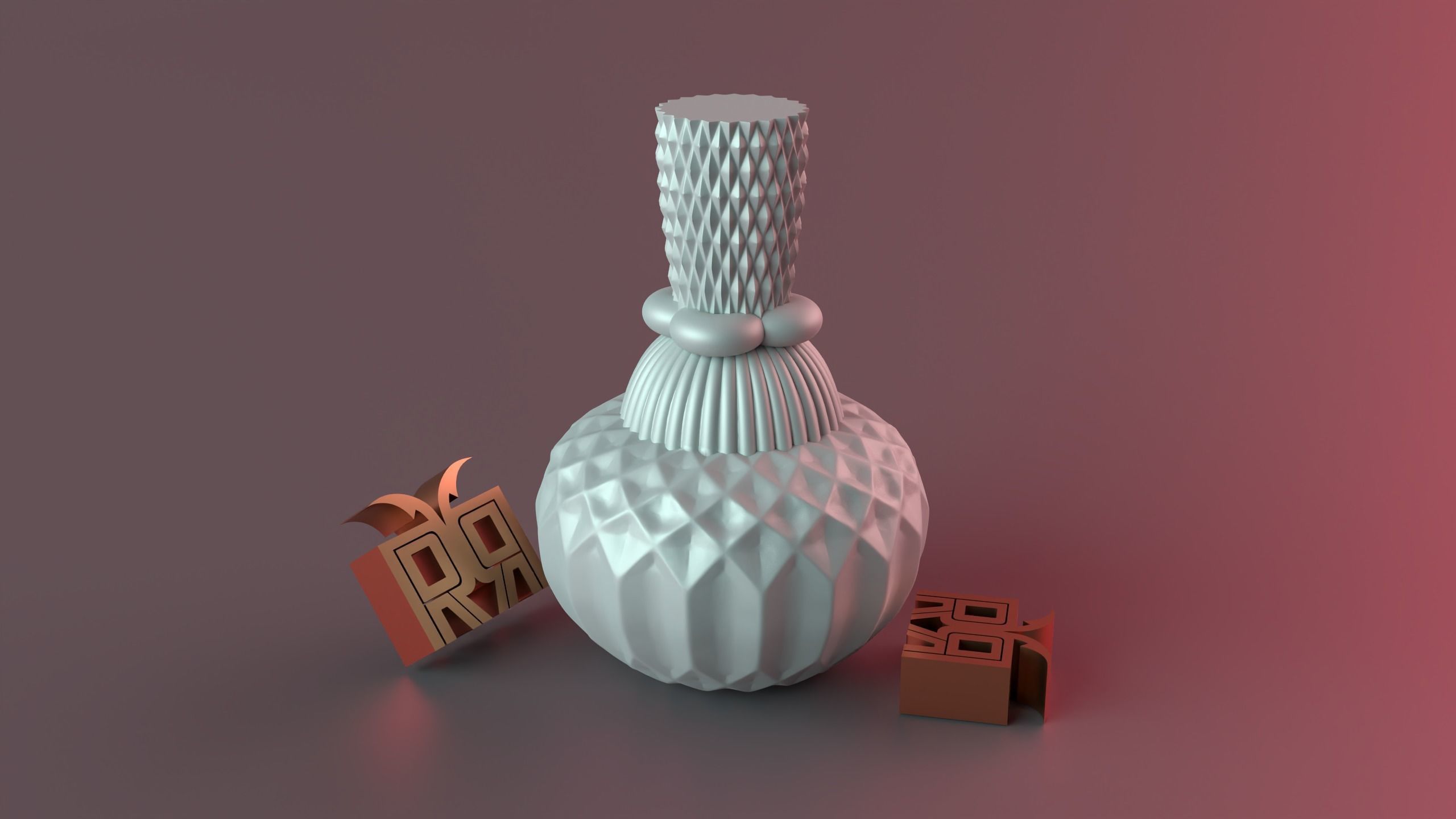 Diamond Pillar Geometric 2 3D print model_7