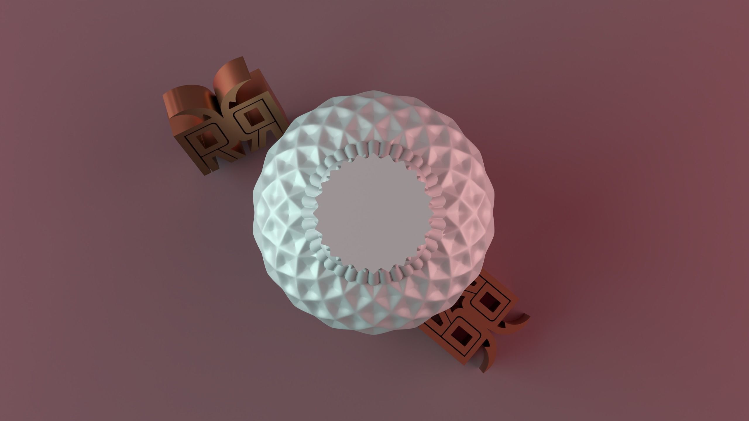 Diamond Pillar Geometric 2 3D print model_3