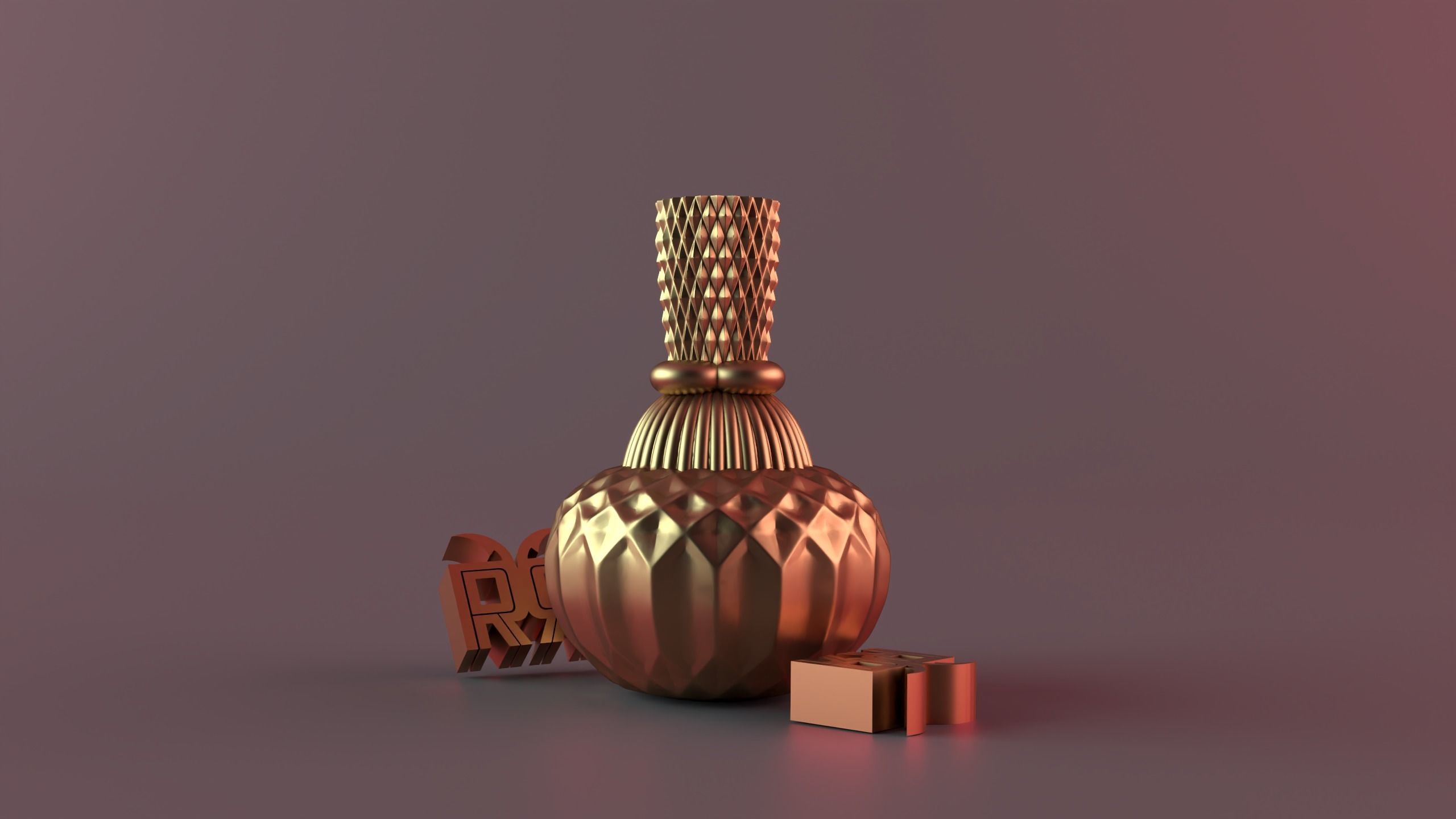 Diamond Pillar Geometric 2 3D print model_8