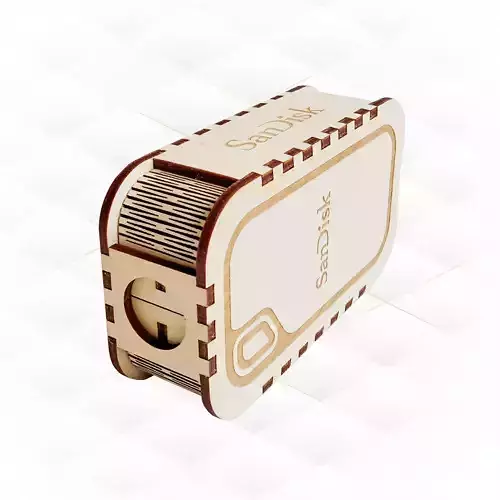 Box case for SSD svg dxf design for laser cut