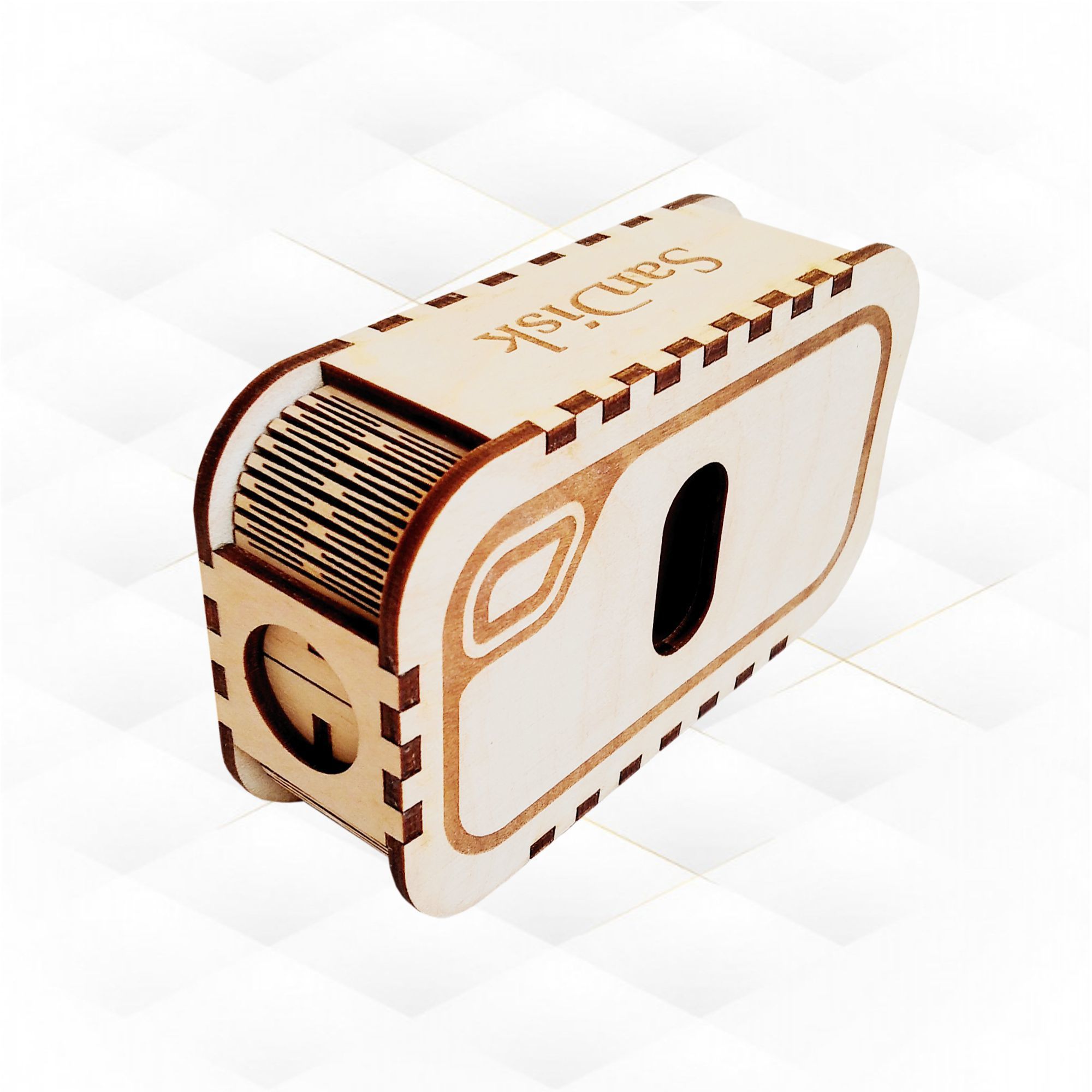 Box case for SSD svg dxf design for laser cut 3D print model_4