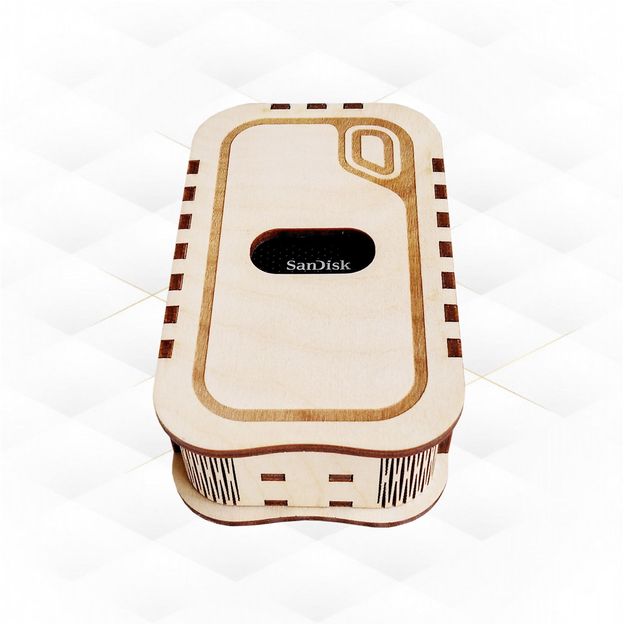 Box case for SSD svg dxf design for laser cut 3D print model_3