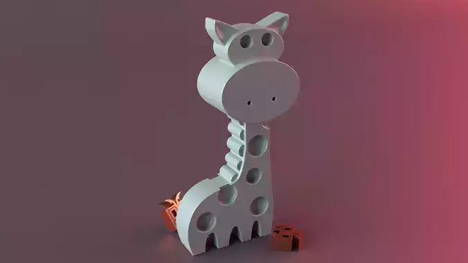 cute giraffe  3D print model