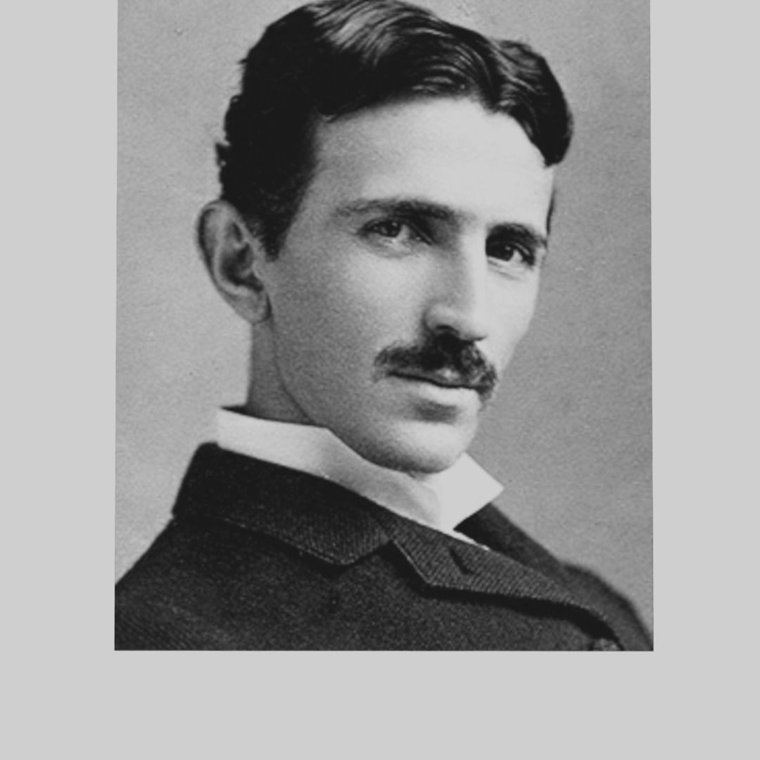 Nikola Tesla portrait Low-poly 3D model_5