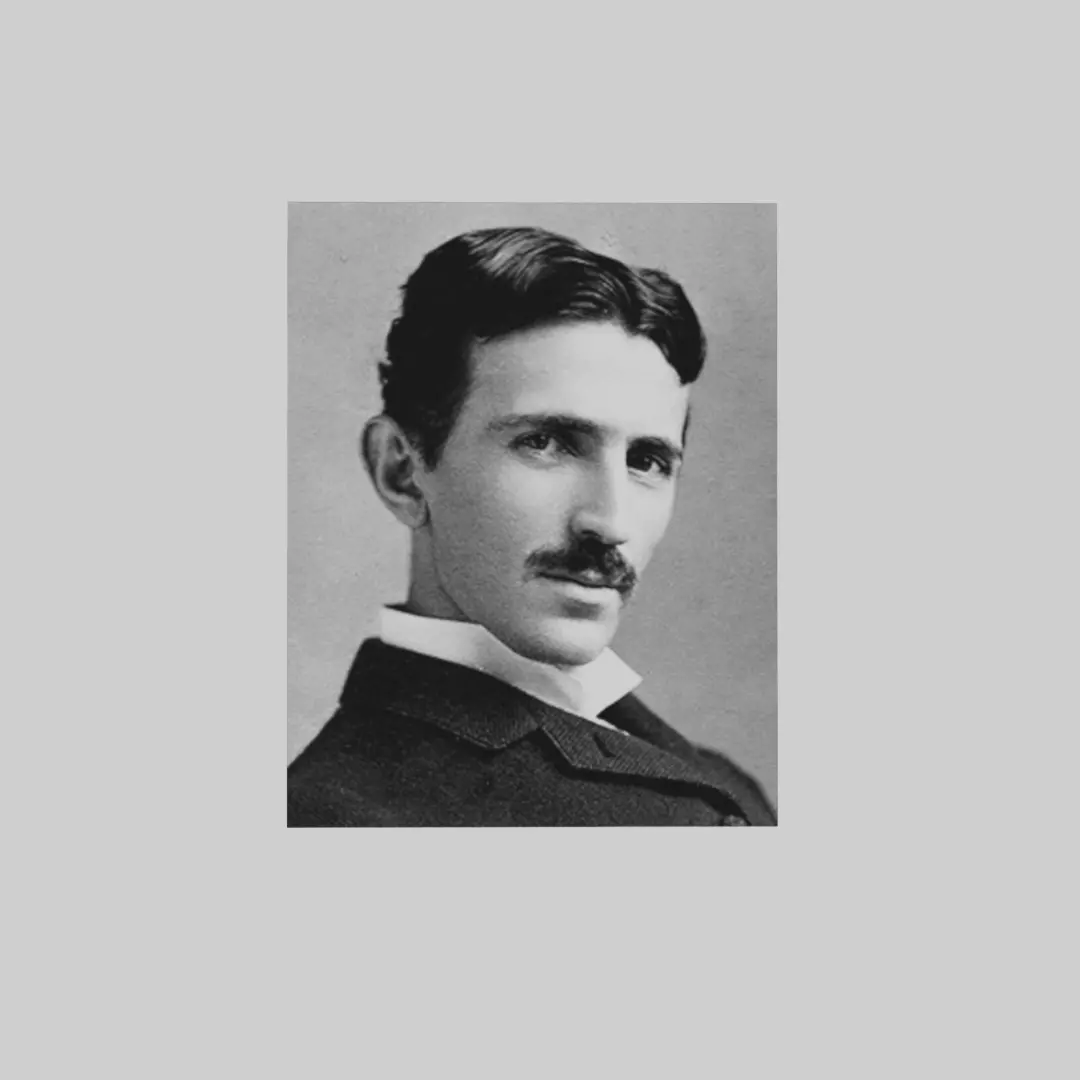 Nikola Tesla portrait Low-poly 3D model_0