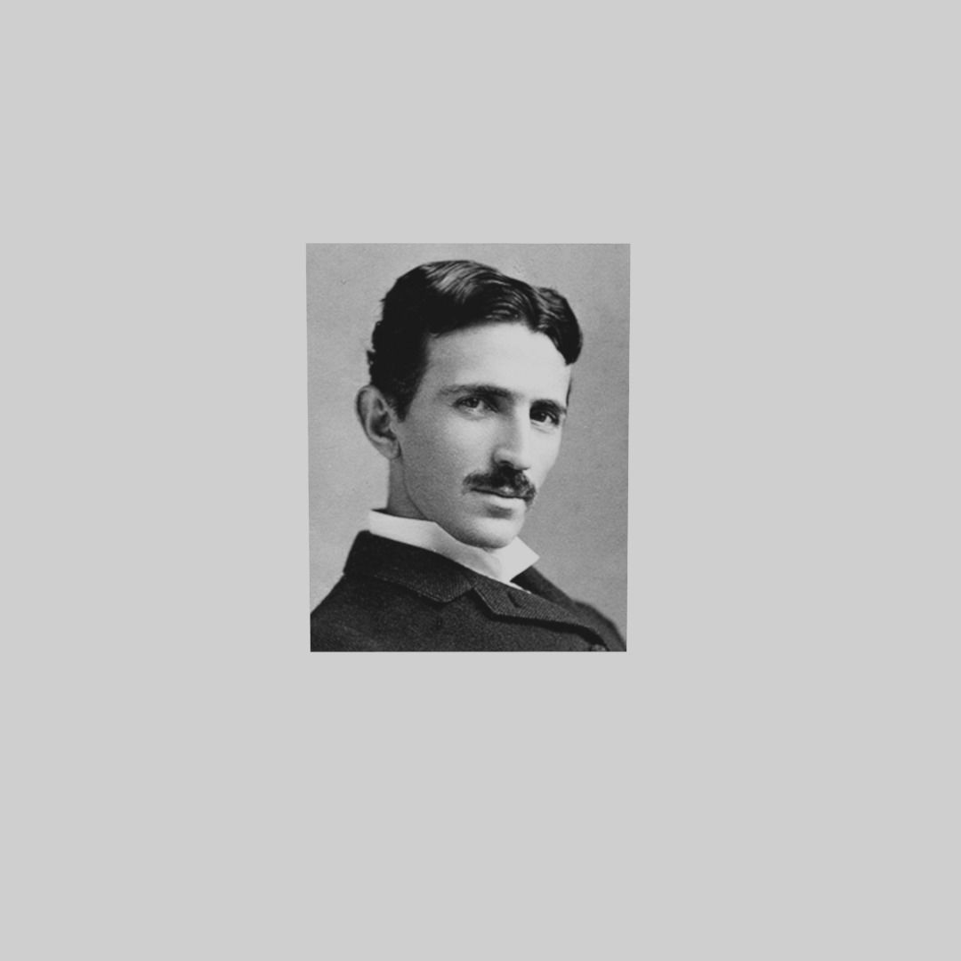 Nikola Tesla portrait Low-poly 3D model_2