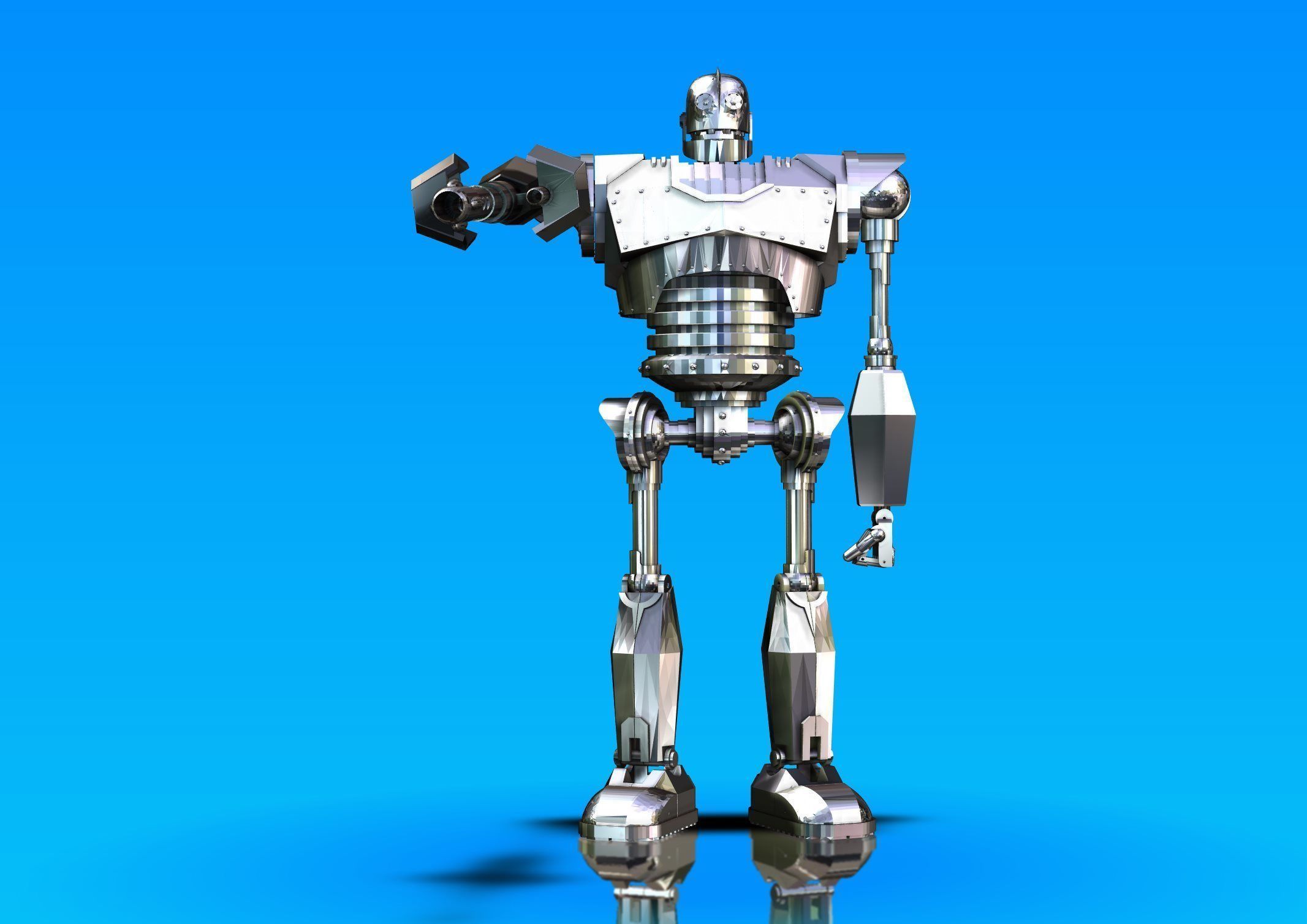 IRON GIANT ATTACK MODE GIGANTE DE HIERRO 3D model 3D printable