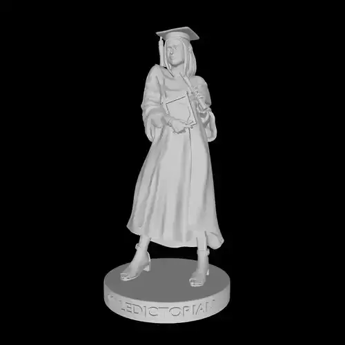 GRADUATION GIRL 1 -GRADUATE-CONVOCATION-VALEDICTORIAN-GRADUATION 3D print model
