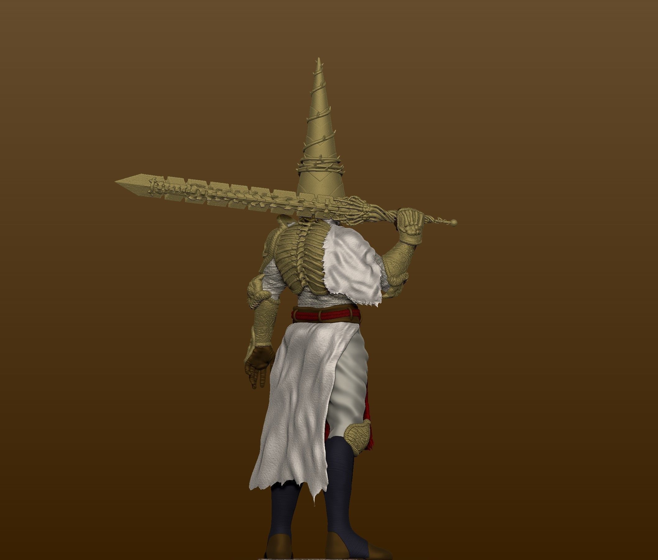 Blasphemous Penitent one - Warden of the Ossuary Skin 3D print model_4