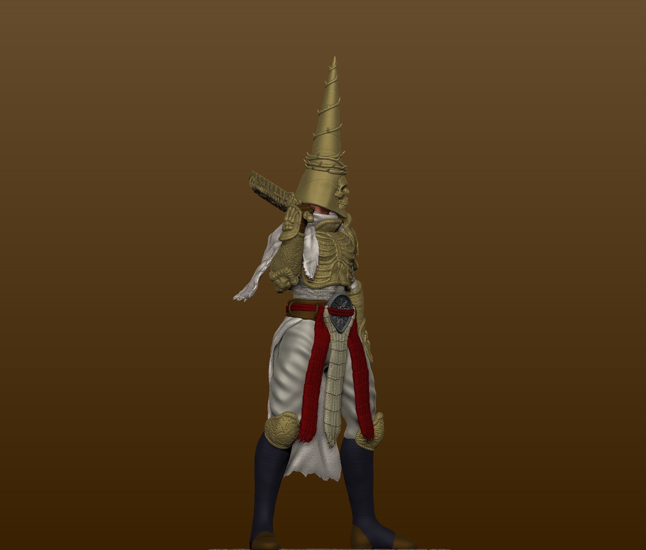 Blasphemous Penitent one - Warden of the Ossuary Skin 3D print model_3