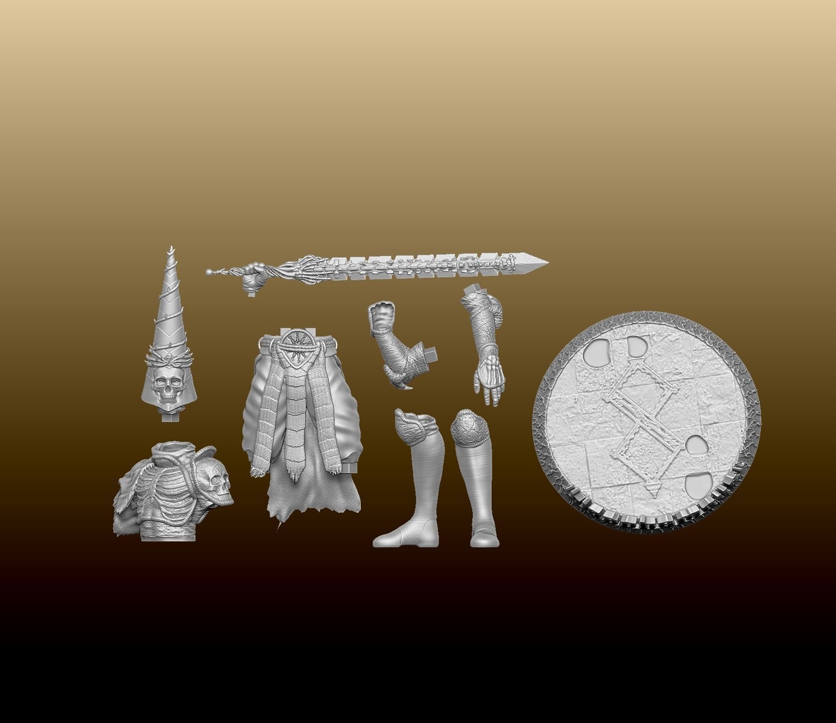 Blasphemous Penitent one - Warden of the Ossuary Skin 3D print model_5