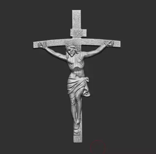 Jesus in the cross 3d printable STL file 3D print model