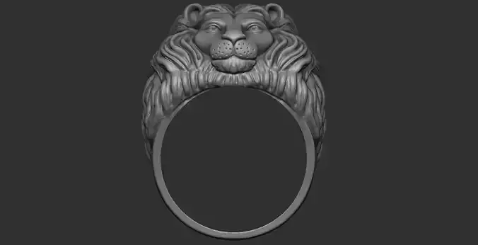 Lion Ring 3D print model