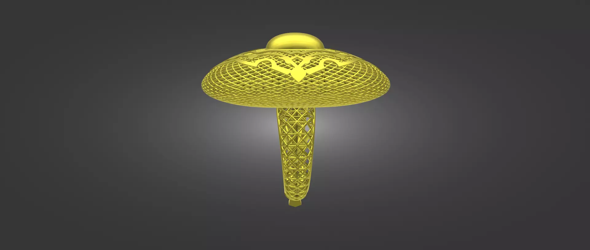 Gold Ring CAD model 3D print model