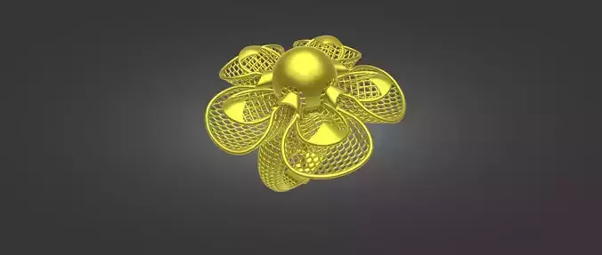 Printable Gold Ring 3D CAD file
