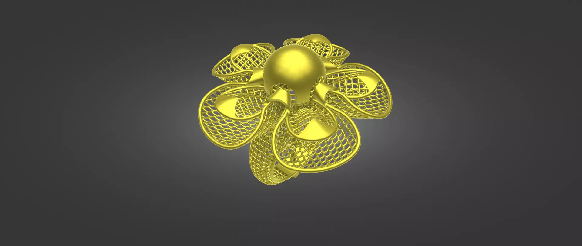 Printable Gold Ring 3D CAD file 3D print model_0