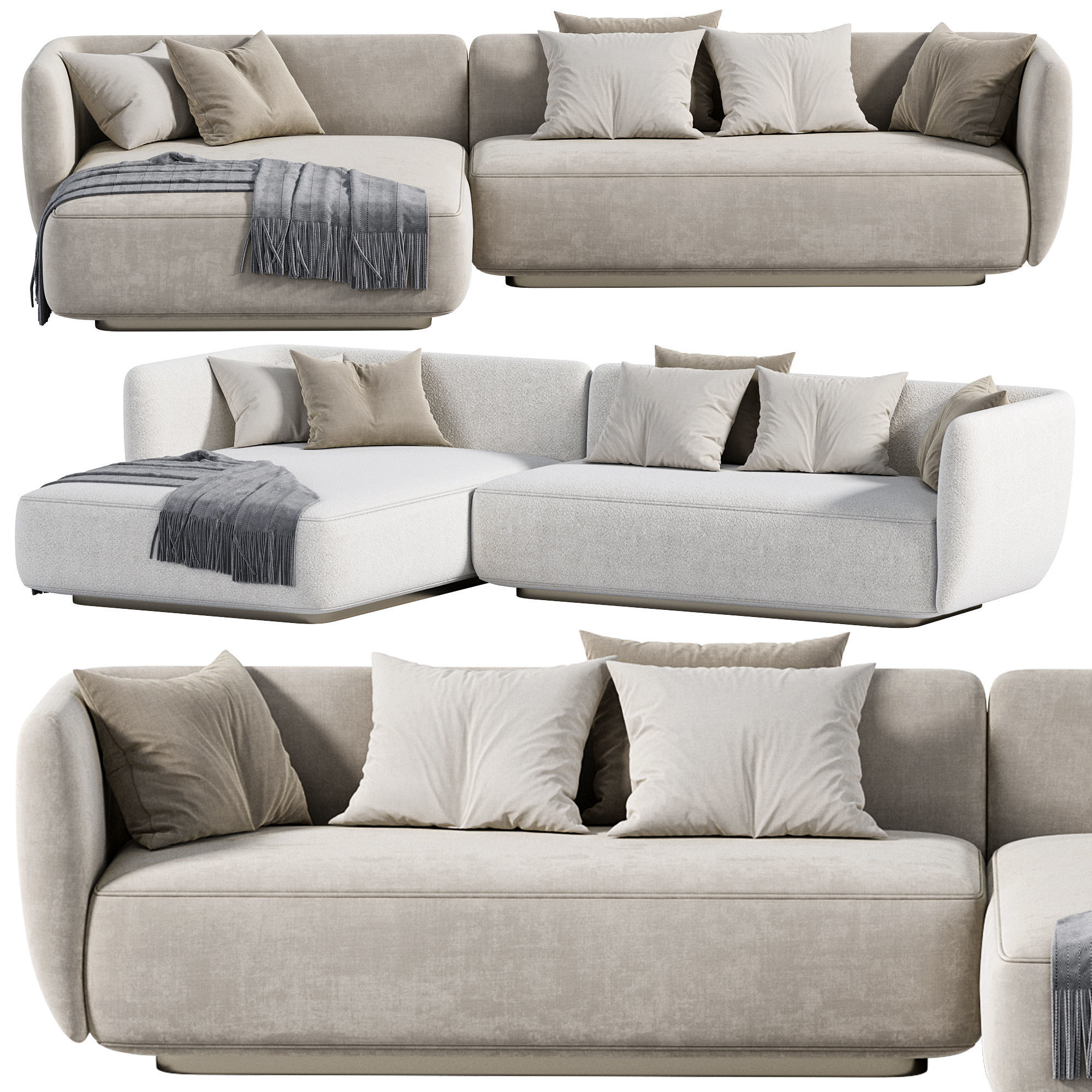 Cosy sofa 3D model_1