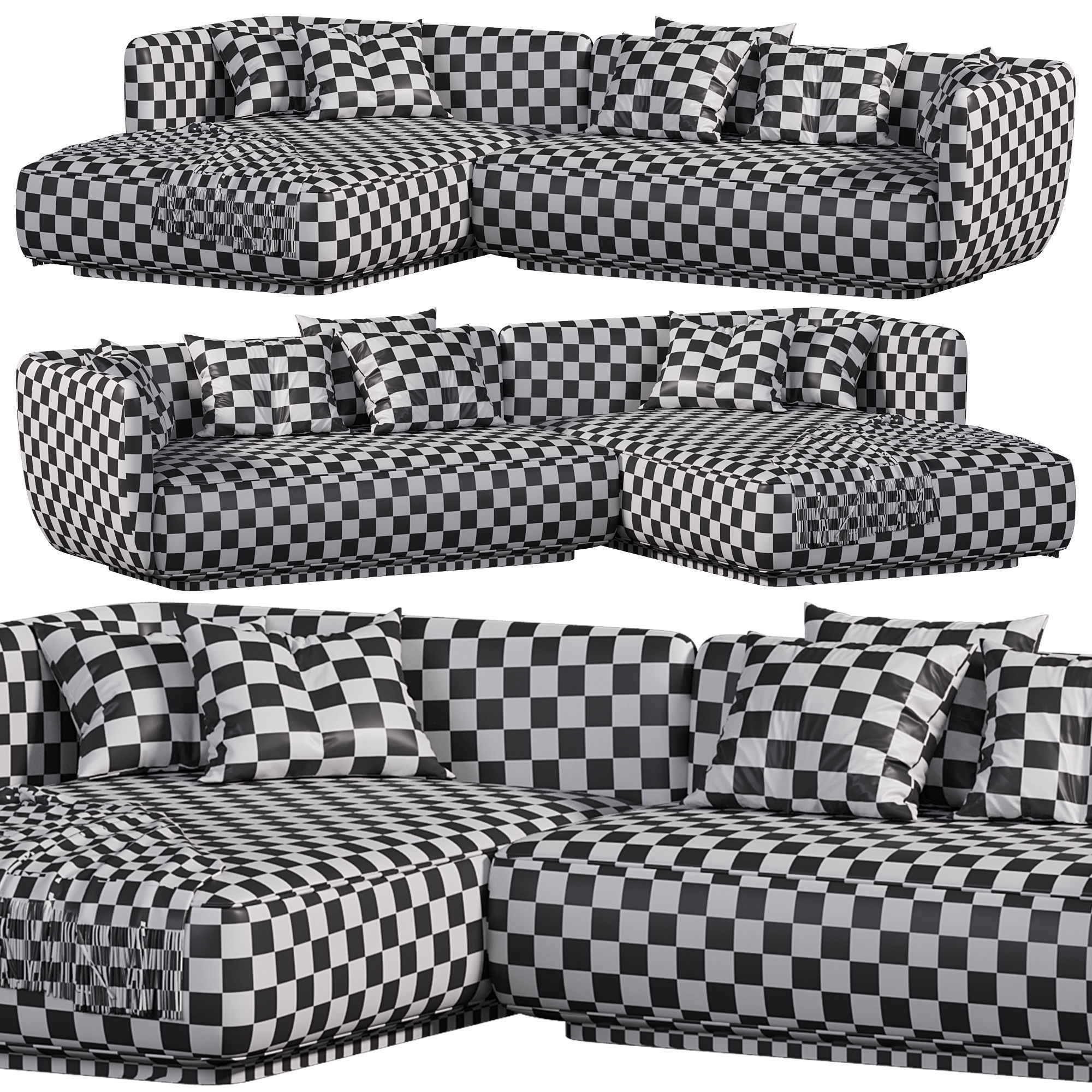 Cosy sofa 3D model_4