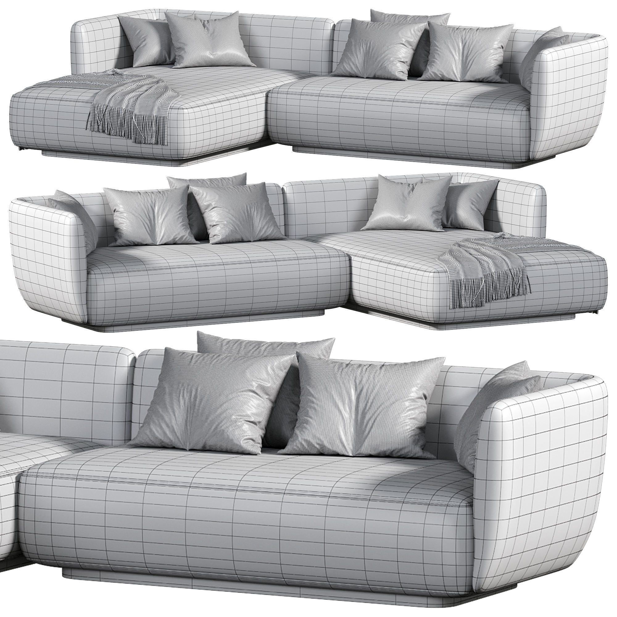 Cosy sofa 3D model_5