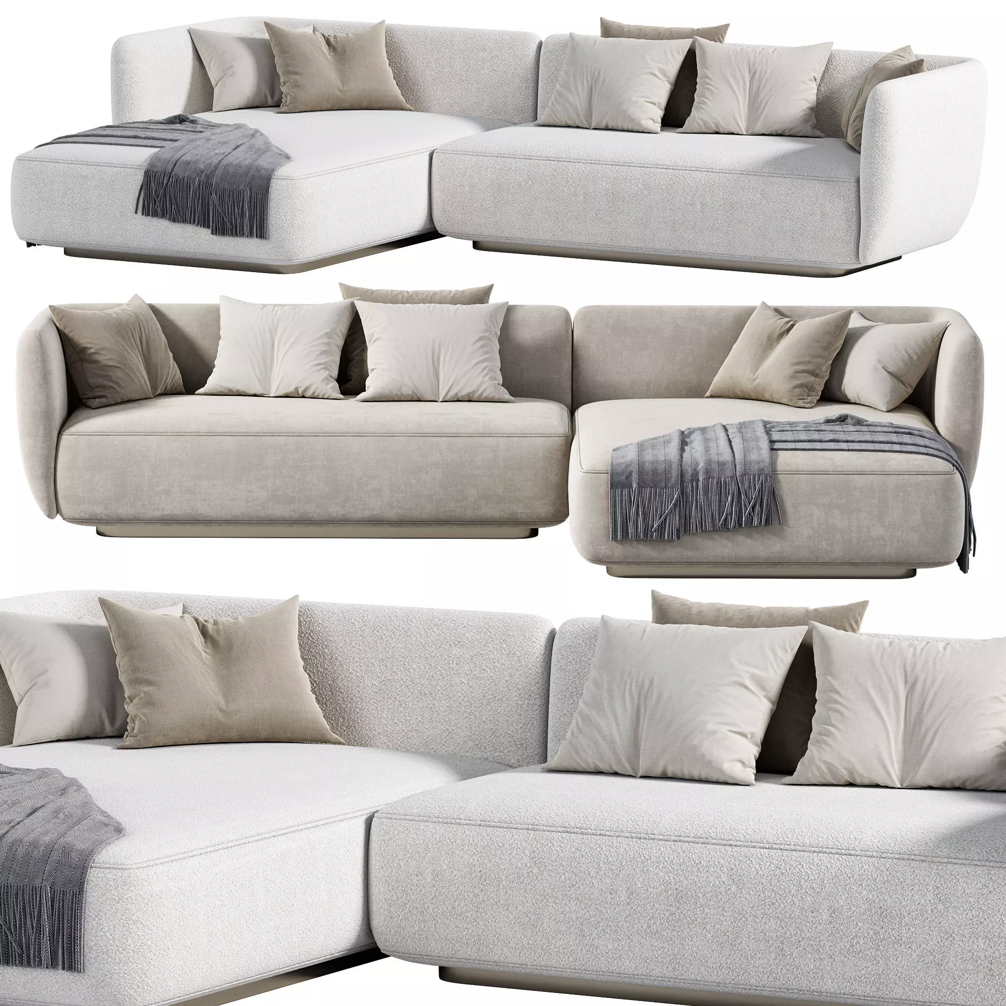 Cosy sofa 3D model_0