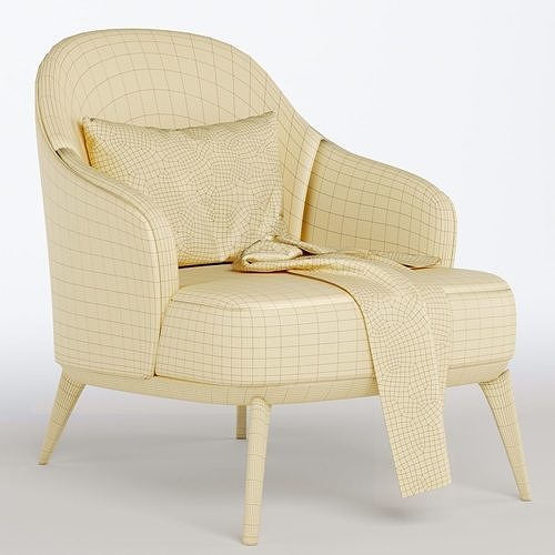 dena lounge chair 3D model 6
