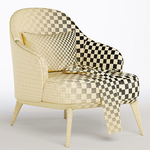 dena lounge chair 3D model 5