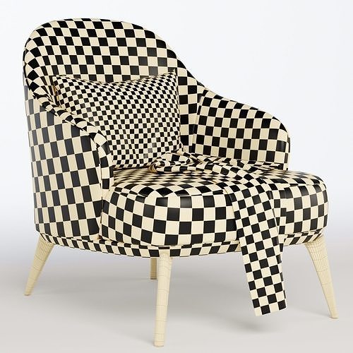 dena lounge chair 3D model 7