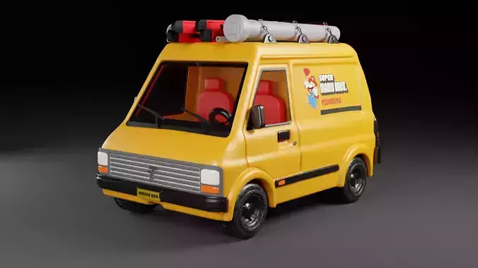 Super Mario Bros Plumbing Van 3D model