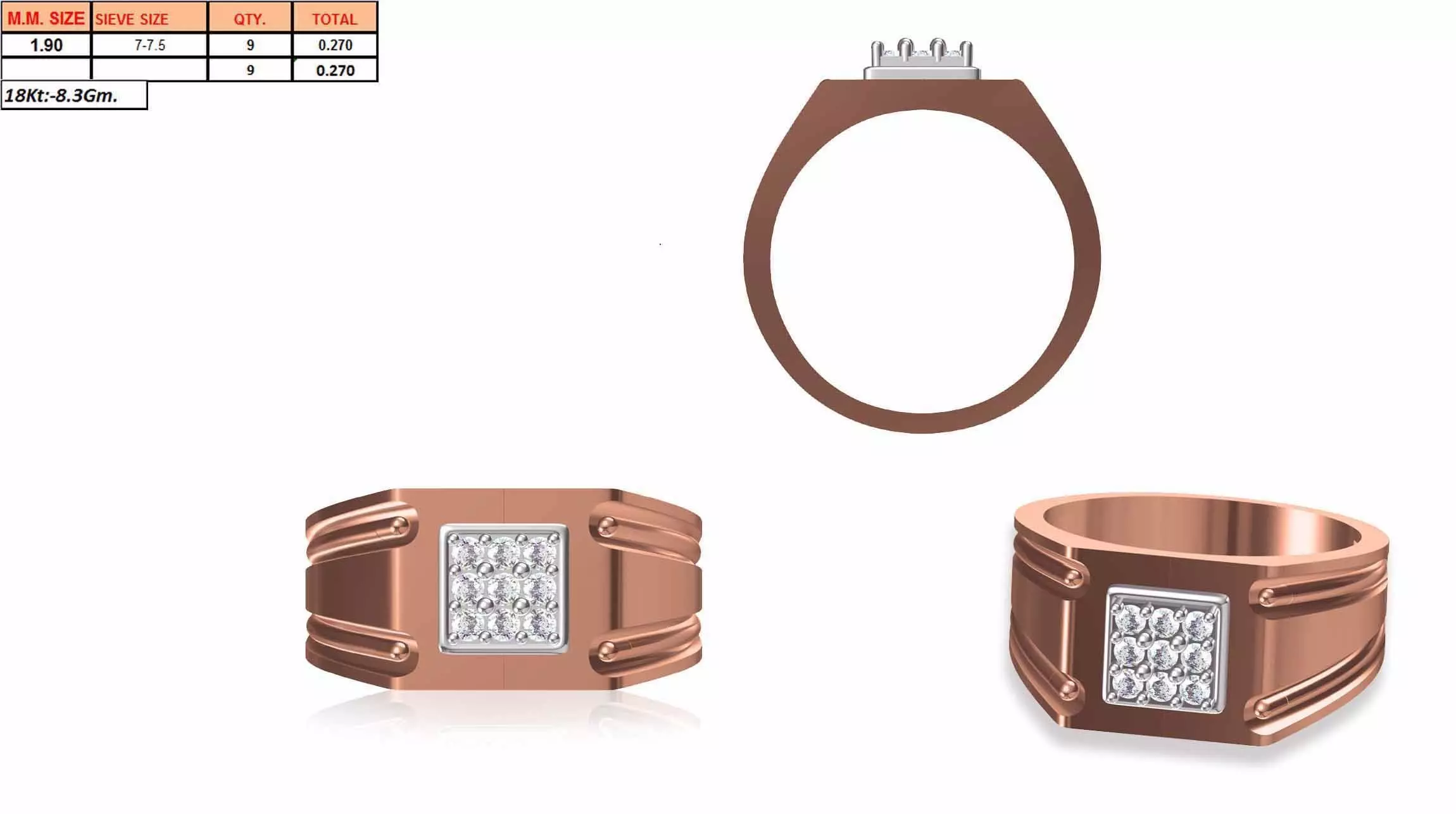 Men Ring STL OBJ FBX JCD Details 3D print model_0