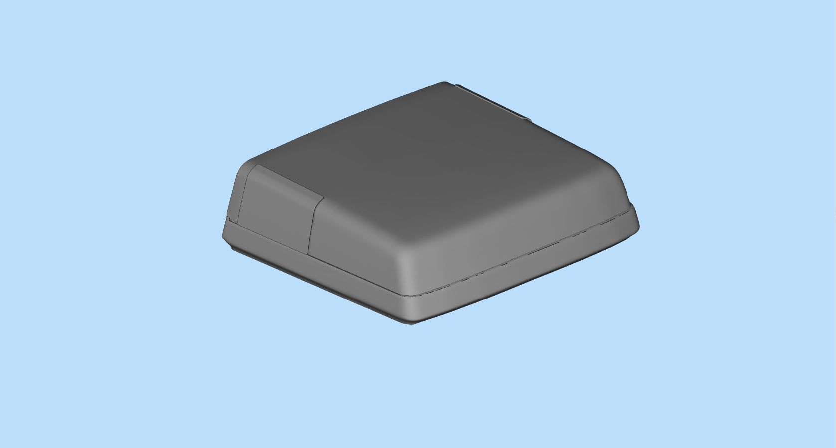 High part RC truck Cab Sunvisor Wind Deflector  3D print model_9