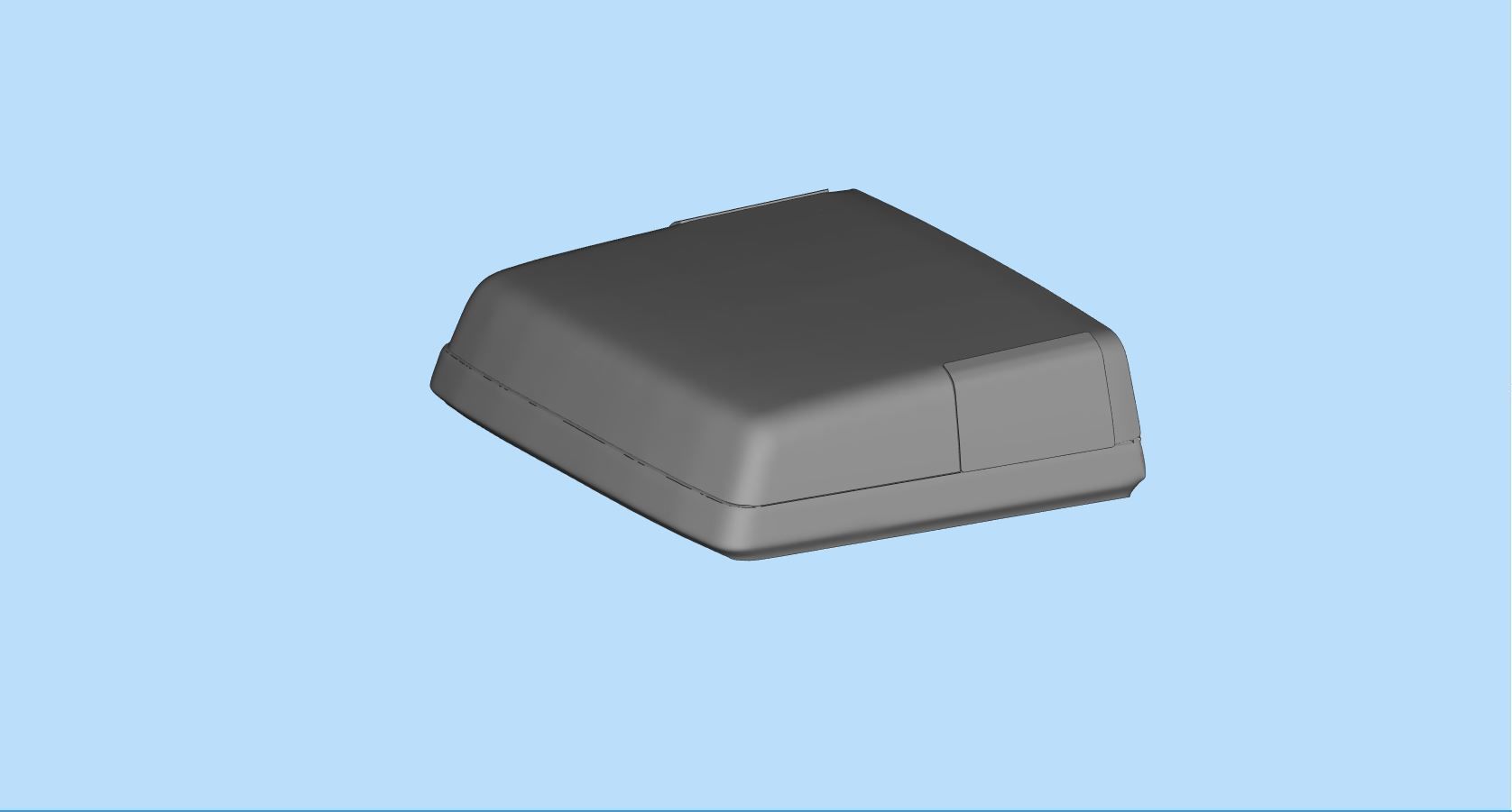 High part RC truck Cab Sunvisor Wind Deflector  3D print model_4