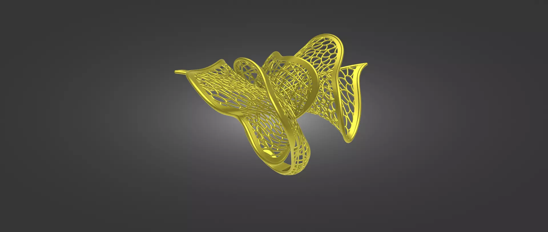 Abstract Gold Ring Design Free 3D print model