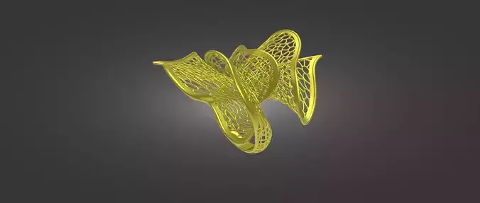 Abstract Gold Ring Design 