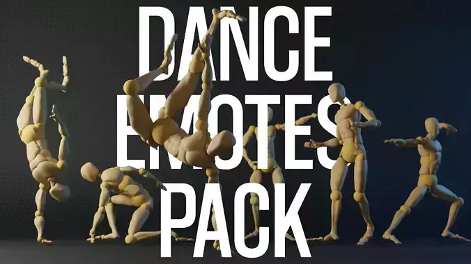 Dance Emotes Mocap Motion Capture Animation Collection Low-poly 3D model
