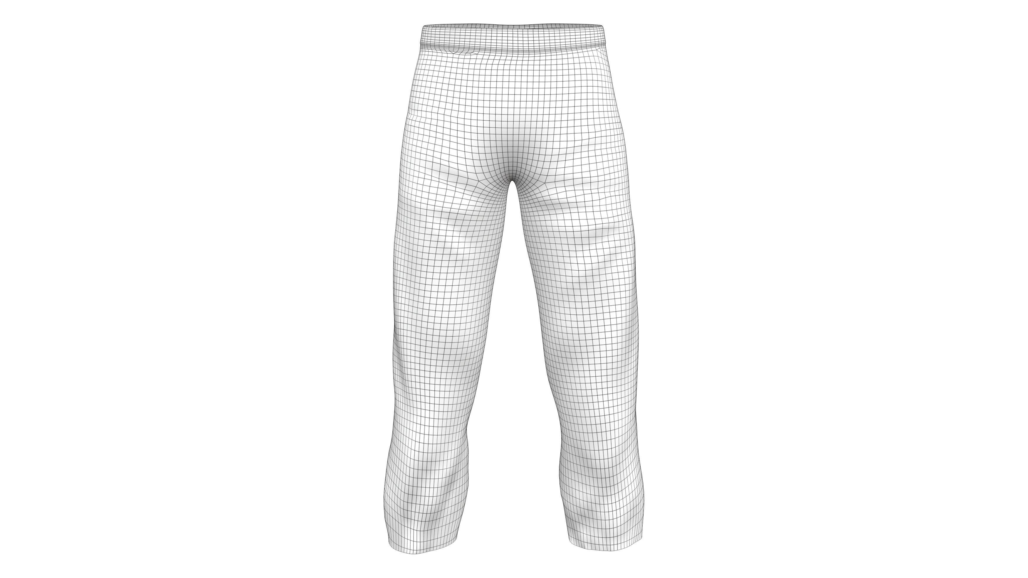 Special Short Pants Low-poly 3D model_6