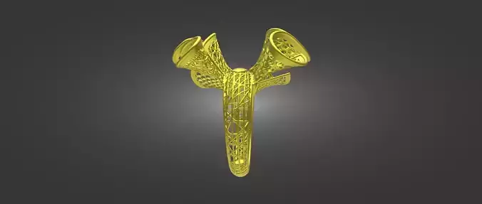 3D CAD file for Gold Design Ring Free 3D print model